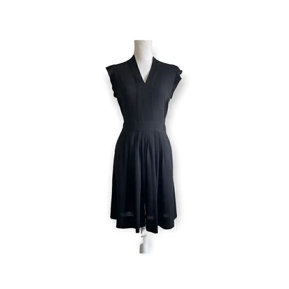 Who What Wear Sheer Flowy Black Dress